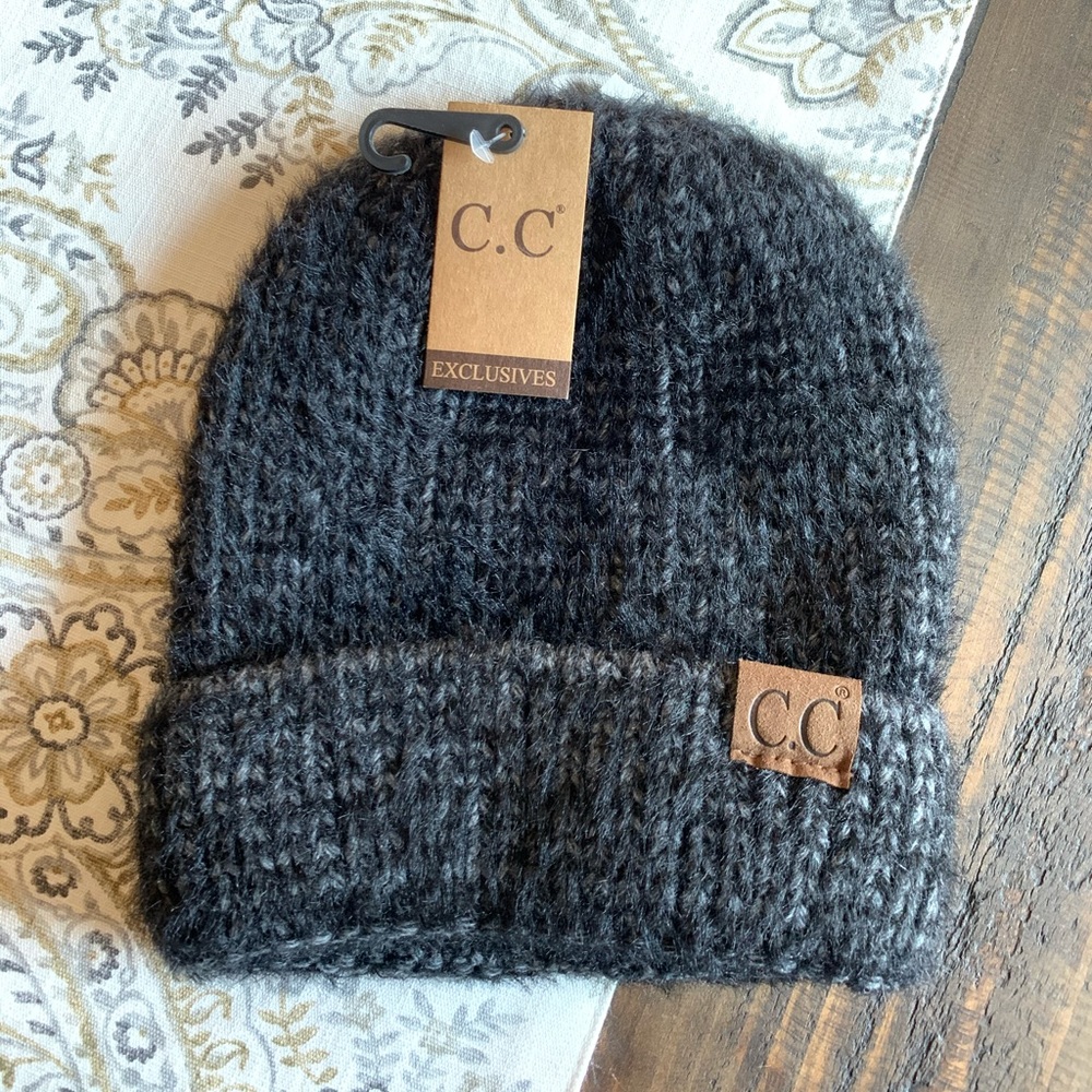 NWT Black & Gray C.C Beanie Hat